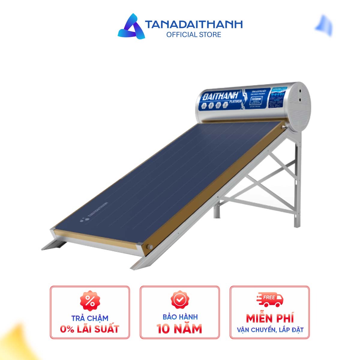 Máy nước nóng năng lượng mặt trời tấm phẳng Đại Thành Platinum 150L