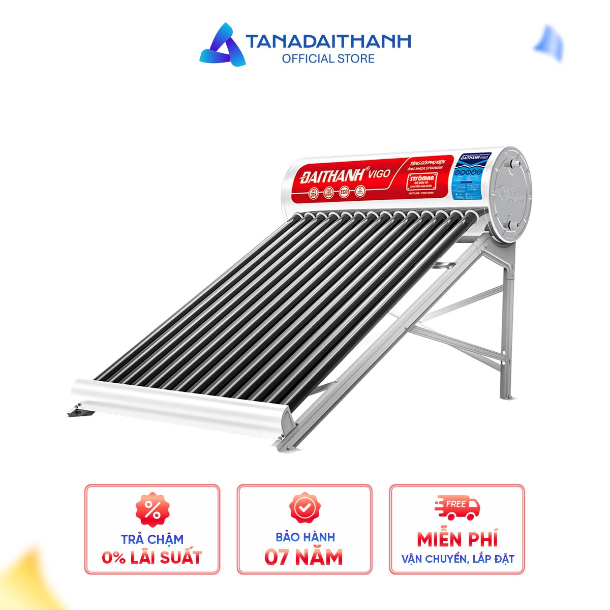 Máy nước nóng năng lượng mặt trời ĐT 180L 58-18 – VIGO