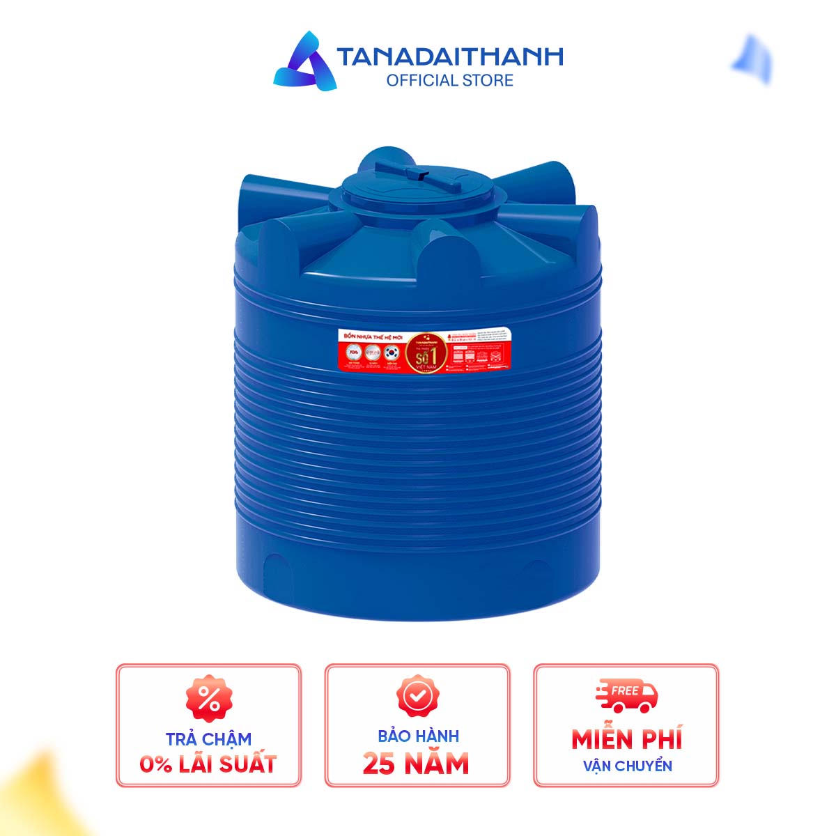 Bồn nước nhựa thế hệ mới N1.500 Đứng