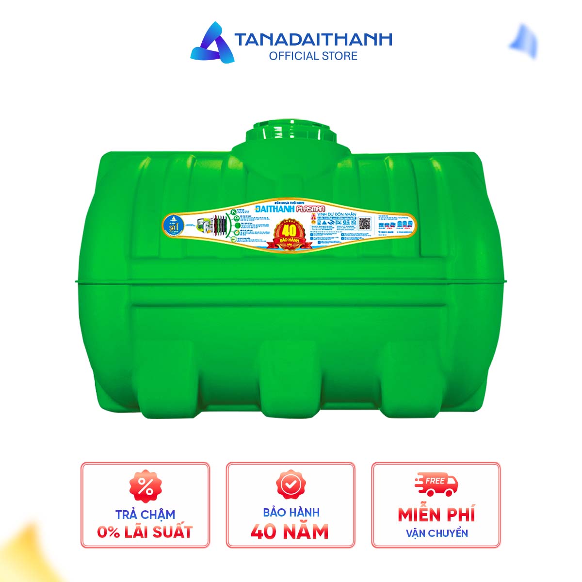 Bồn nước nhựa HDPE Plasman ngang