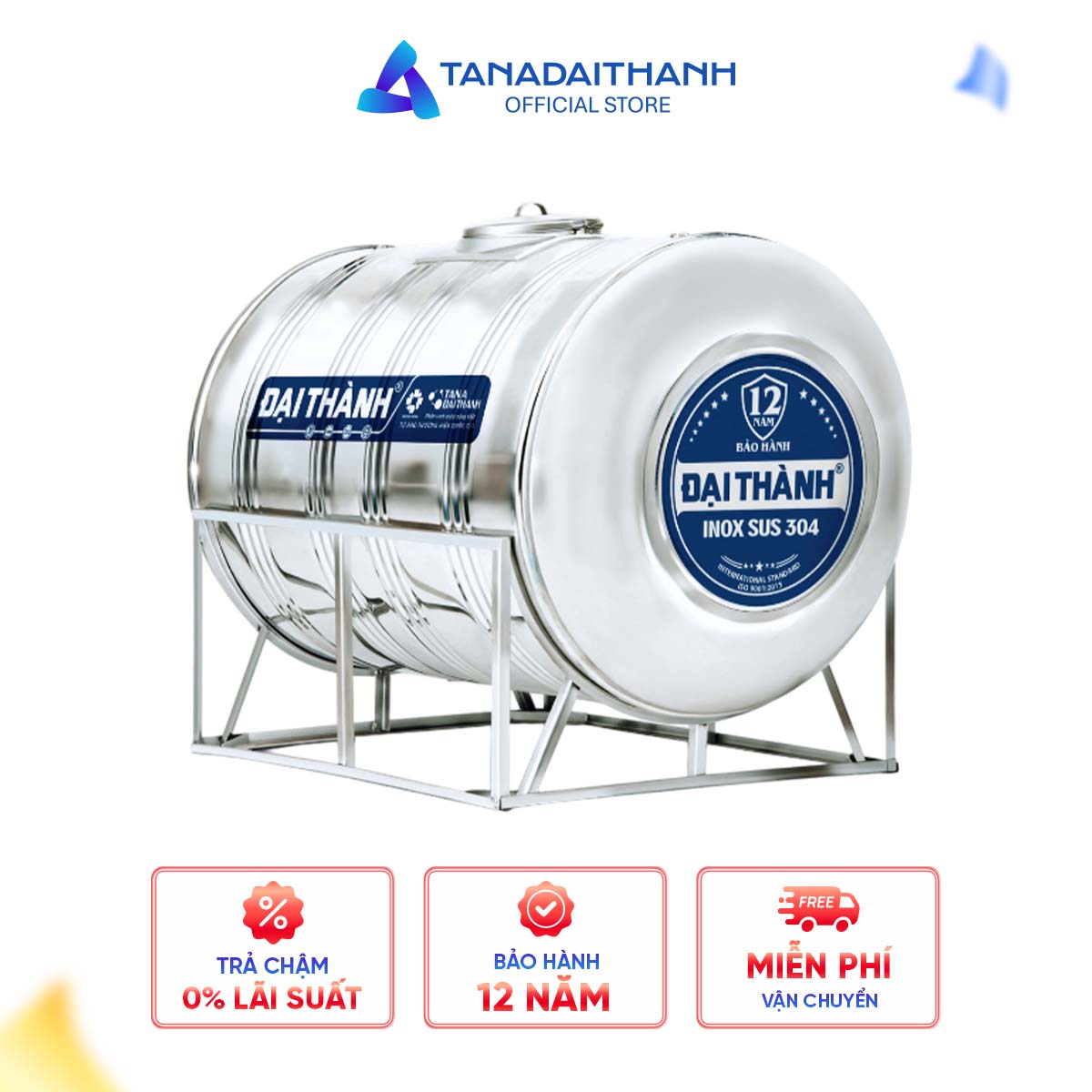 Bồn nước inox ngang SUS 304