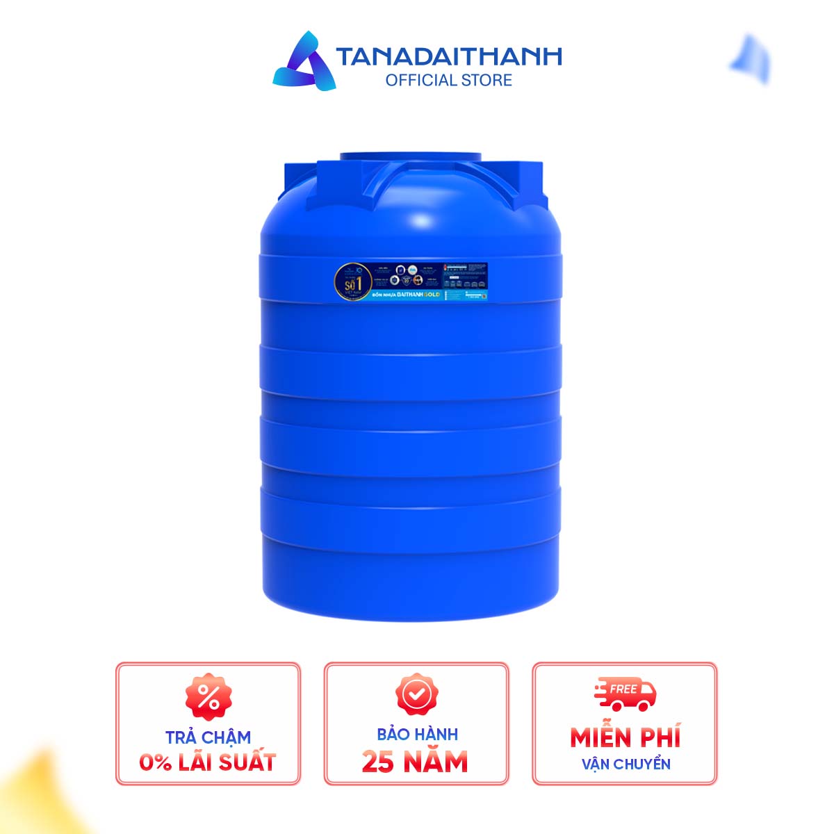 Bồn nước nhựa Đại Thành Gold đứng