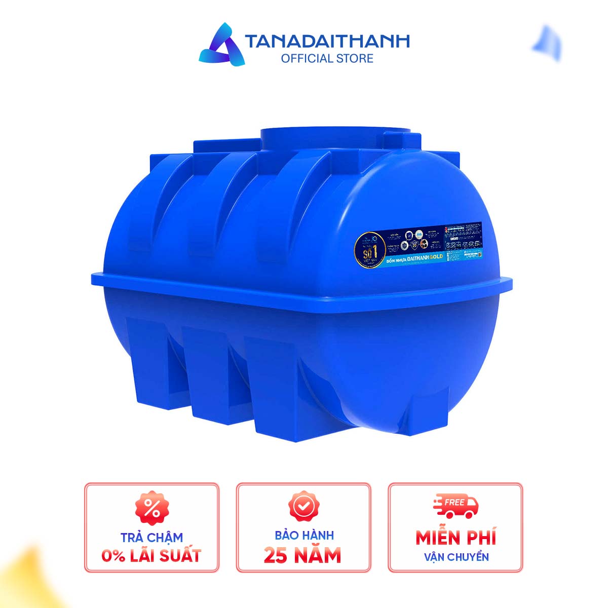 Bồn nước nhựa Đại Thành Gold ngang