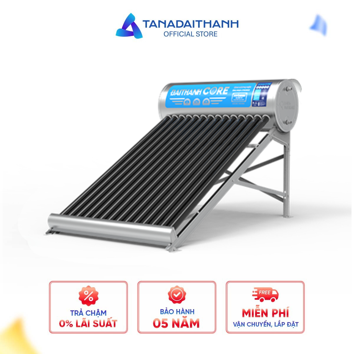 Máy nước nóng năng lượng mặt trời Đại Thành Core 180L (58-18)